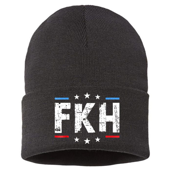 Fkh Political Humor F Kamala Harris Conservative Republican Sustainable Knit Beanie