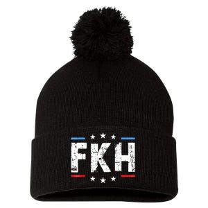 Fkh Political Humor F Kamala Harris Conservative Republican Pom Pom 12in Knit Beanie