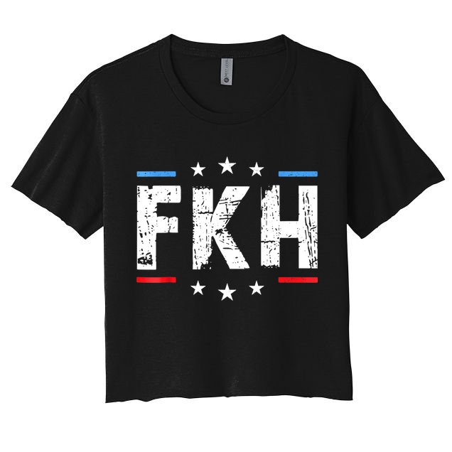 Fkh Political Humor F Kamala Harris Conservative Republican Women's Crop Top Tee