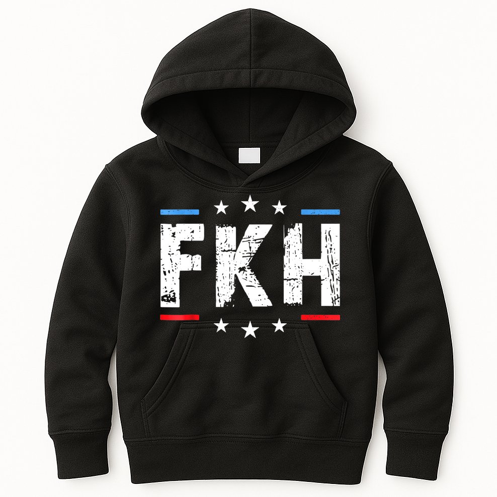 Fkh Political Humor F Kamala Harris Conservative Republican Kids Hoodie