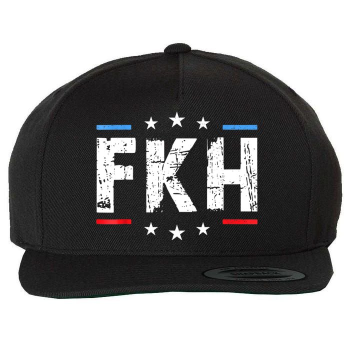 Fkh Political Humor F Kamala Harris Conservative Republican Wool Snapback Cap