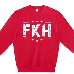 Fkh Political Humor F Kamala Harris Conservative Republican Premium Crewneck Sweatshirt