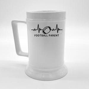 Football Parent Heartbeat Beer Stein