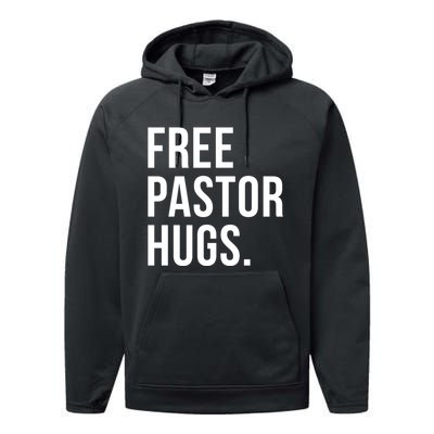 Free Pastor Hugs Funny Bible Church Humor Christian Greeter Performance Fleece Hoodie