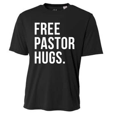 Free Pastor Hugs Funny Bible Church Humor Christian Greeter Cooling Performance Crew T-Shirt