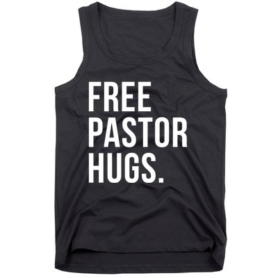 Free Pastor Hugs Funny Bible Church Humor Christian Greeter Tank Top