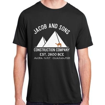 Funny Passover Hebrew Construction Egypt Pyramids Builders Adult ChromaSoft Performance T-Shirt