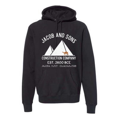 Funny Passover Hebrew Construction Egypt Pyramids Builders Premium Hoodie