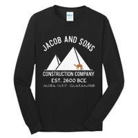 Funny Passover Hebrew Construction Egypt Pyramids Builders Tall Long Sleeve T-Shirt