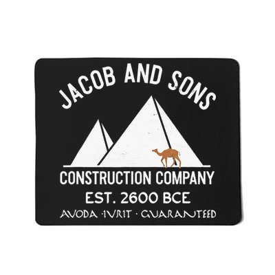 Funny Passover Hebrew Construction Egypt Pyramids Builders Mousepad