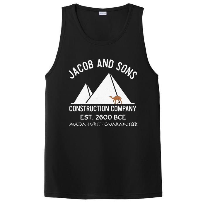 Funny Passover Hebrew Construction Egypt Pyramids Builders PosiCharge Competitor Tank