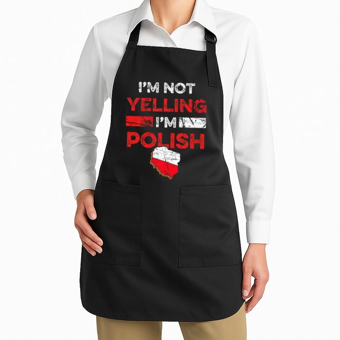 Funny Polish Heritage Meme IM Not Yelling IM Polish Pride Apron