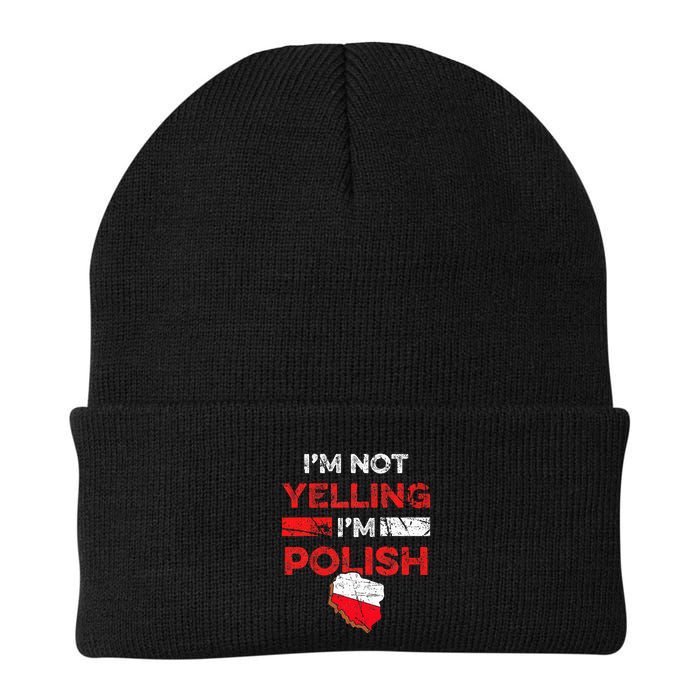 Funny Polish Heritage Meme IM Not Yelling IM Polish Pride Beanie