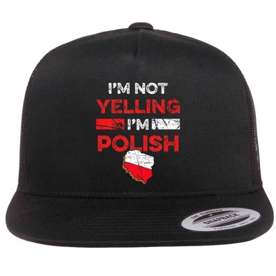 Funny Polish Heritage Meme IM Not Yelling IM Polish Pride Flatbill Hat