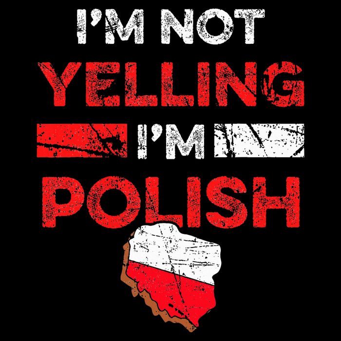 Funny Polish Heritage Meme IM Not Yelling IM Polish Pride Flatbill Hat