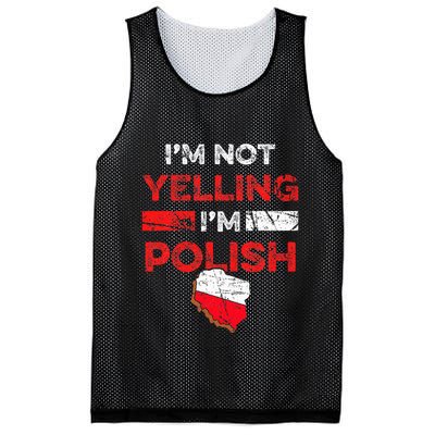 Funny Polish Heritage Meme IM Not Yelling IM Polish Pride Mesh Reversible Basketball Jersey Tank