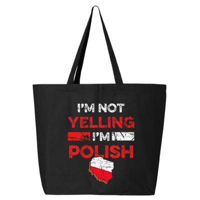 Funny Polish Heritage Meme IM Not Yelling IM Polish Pride 25L Jumbo Tote