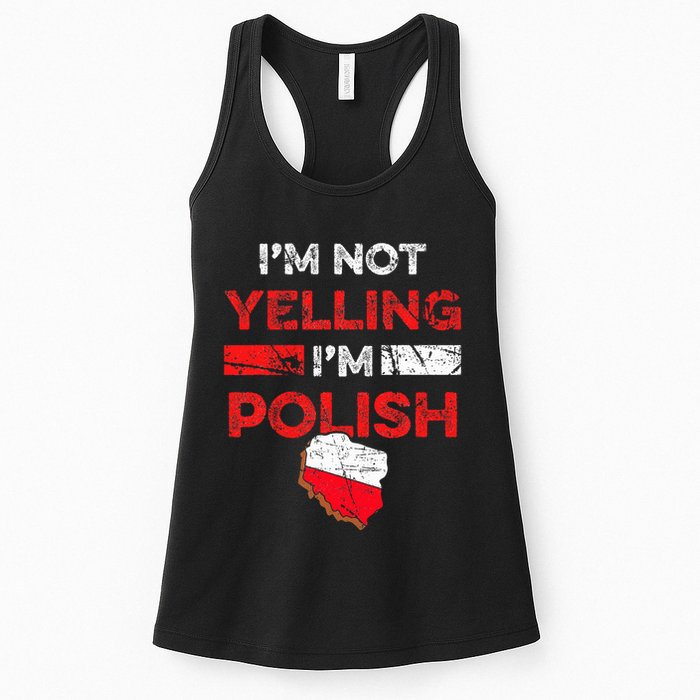 Funny Polish Heritage Meme IM Not Yelling IM Polish Pride Womens Tank Top