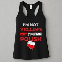 Funny Polish Heritage Meme IM Not Yelling IM Polish Pride Womens Tank Top