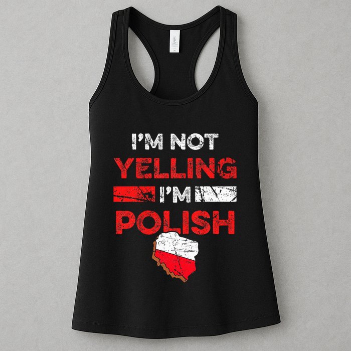 Funny Polish Heritage Meme IM Not Yelling IM Polish Pride Womens Tank Top
