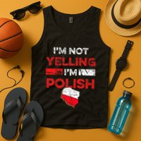 Funny Polish Heritage Meme IM Not Yelling IM Polish Pride Tank Top
