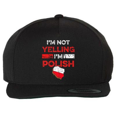 Funny Polish Heritage Meme IM Not Yelling IM Polish Pride Wool Snapback Cap