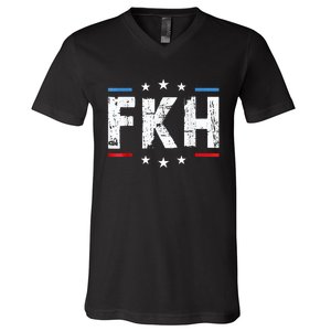 Fkh Political Humor F Kamala Harris Conservative Republican V-Neck T-Shirt