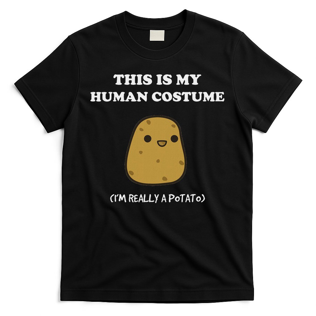 Funny Potato Humour This Is My Human Costume Halloween Potato T-Shirt
