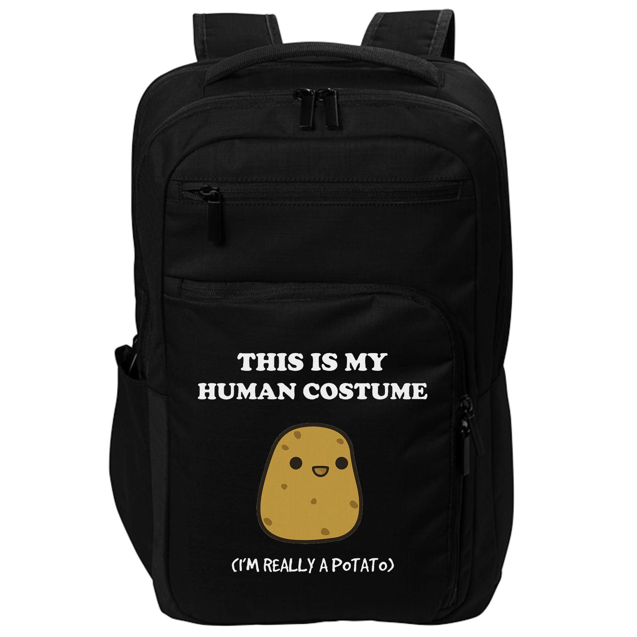 Funny Potato Humour This Is My Human Costume Halloween Potato Impact Tech Backpack