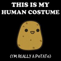 Funny Potato Humour This Is My Human Costume Halloween Potato Baby Bodysuit