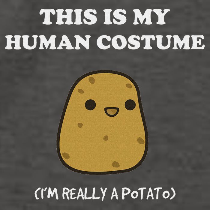 Funny Potato Humour This Is My Human Costume Halloween Potato Vector Backpack