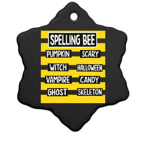 Funny Pun Halloween Costume For Teachers Spelling Bee Ceramic Star Ornament