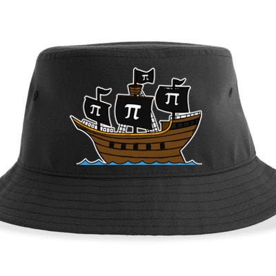 Funny Pi-rate Happy Pi Day Math Geek Pirate Lover Sustainable Bucket Hat