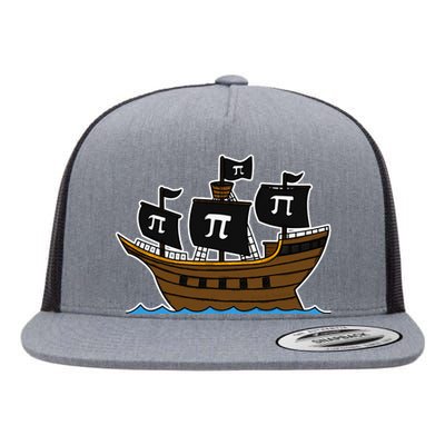 Funny Pi-rate Happy Pi Day Math Geek Pirate Lover Flat Bill Trucker Hat