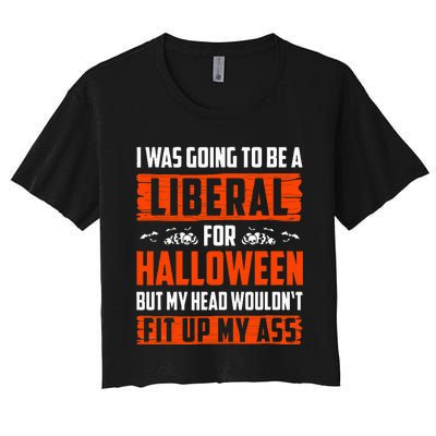 Funny Political Halloween Costume Idea Women's Crop Top Tee