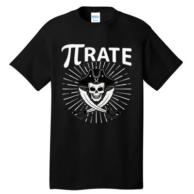 Funny Pi-Rate Happy Pi Day Math Pirate Pun Tall T-Shirt