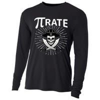 Funny Pi-Rate Happy Pi Day Math Pirate Pun Cooling Performance Long Sleeve Crew