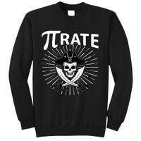 Funny Pi-Rate Happy Pi Day Math Pirate Pun Tall Sweatshirt