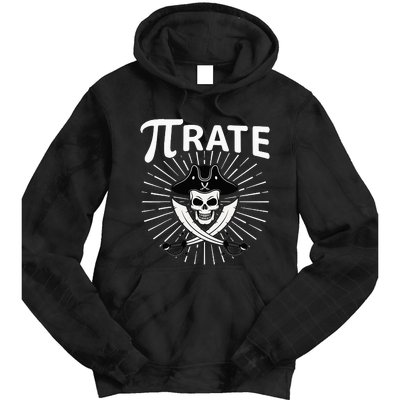 Funny Pi-Rate Happy Pi Day Math Pirate Pun Tie Dye Hoodie