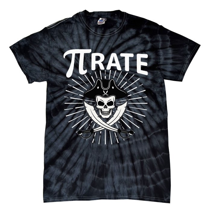 Funny Pi-Rate Happy Pi Day Math Pirate Pun Tie-Dye T-Shirt