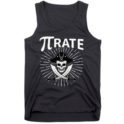 Funny Pi-Rate Happy Pi Day Math Pirate Pun Tank Top