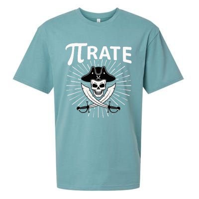 Funny Pi-Rate Happy Pi Day Math Pirate Pun Sueded Cloud Jersey T-Shirt