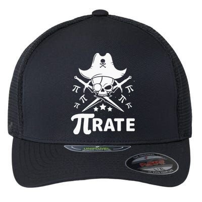 Funny Pi-Rate Happy Pi Day Math Pirate Pun Flexfit Unipanel Trucker Cap