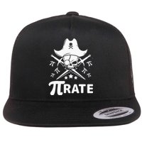 Funny Pi-Rate Happy Pi Day Math Pirate Pun Flat Bill Trucker Hat