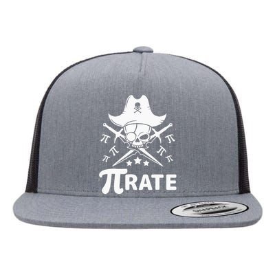 Funny Pi-Rate Happy Pi Day Math Pirate Pun Flat Bill Trucker Hat