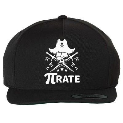 Funny Pi-Rate Happy Pi Day Math Pirate Pun Wool Snapback Cap