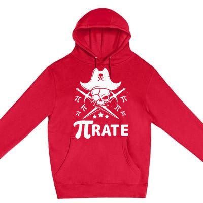 Funny Pi-Rate Happy Pi Day Math Pirate Pun Premium Pullover Hoodie