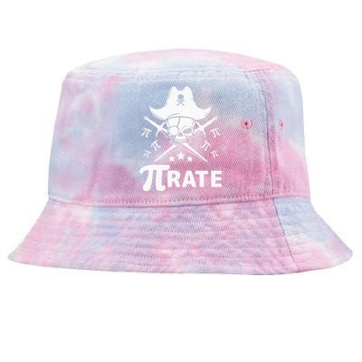 Funny Pi-Rate Happy Pi Day Math Pirate Pun Tie-Dyed Bucket Hat