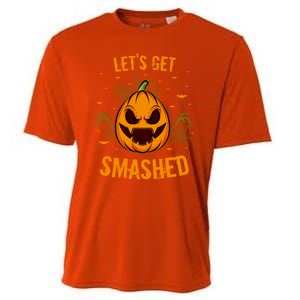 Fun Pumpkin Happy Halloween Party Costume Let’S Get Smashed Gift Cooling Performance Crew T-Shirt