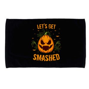 Fun Pumpkin Happy Halloween Party Costume Let’S Get Smashed Gift Microfiber Hand Towel